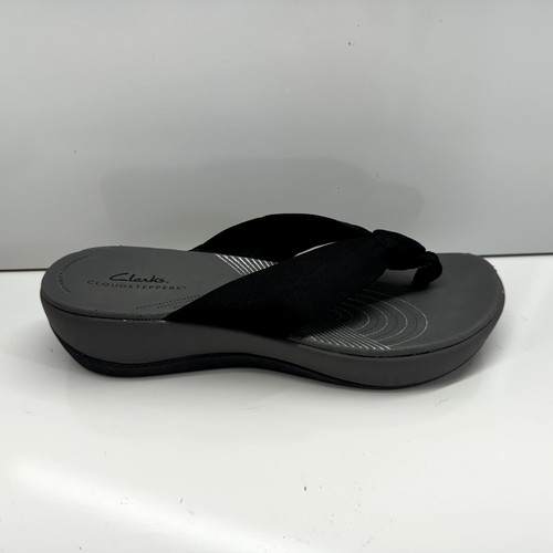 Clarks Sandali Donna 8 Nero Grigio Cloudsteppers Tanga Slip On 61605593