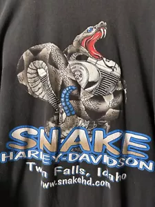 Motociclette Harley Davidson teschio maniche lunghe nere doppie cascate, Idaho taglia 4XL - Foto 1 di 8