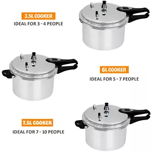 3/5/7 Liter Zuhause Doppelgriff Aluminium Schnellkochtopf Küche Gastronomie Kochgeschirr - Bild 1 von 47