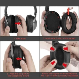 Perfectly Fit Ear Pads for WH-1000XM3 Headphone EarCups Headband Protector - Picture 1 of 10
