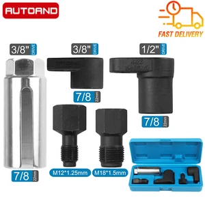 5P Oxygen Sensor Socket Removal Tool Offset Wrench &O2 Thread Chaser Install Set - Bild 1 von 11