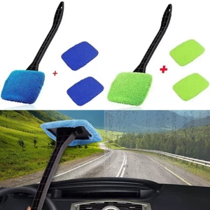 Car Windshield Cleaning Brush Kit Long Handle Window Glass Defog Tool UK - Picture 1 of 19