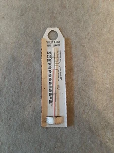 Vintage Miniatur Thermometer Schild HOLLY FARM Feed Service Made USA - Bild 1 von 9