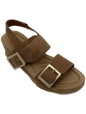 Earth女式Willa楔形凉鞋棕色 — 第 1/3 张图片