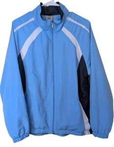Vintage Athletic Works Men's XL Light Blue Full Zip Windbreaker Jacket - Picture 1 of 7