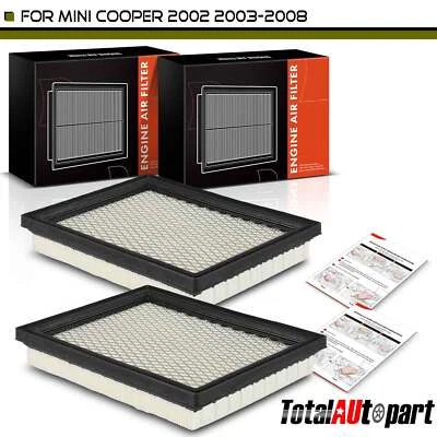 2x Filtro de aire del motor para Mini Cooper 2002 2003 2004 2005-2008 1,6 L 13721477840 Foto 1 de 4