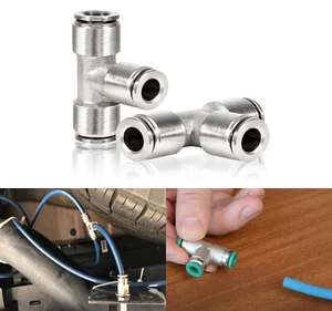 2 PIEZAS Acero 21838 Air Line Union Tee Acoplador 1/4 pulgadas Push-To-Connect Accesorios en T - Imagen 1 de 8