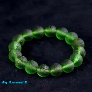 Pulsera Meteorito Checo Moldavita Verde Áspera 10MM Energía Piedra Joyería Regalo - Imagen 1 de 1