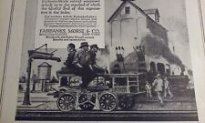 1921 Original Ad Paper Sheet FAIRBANKS- MORSE Railroad Builders 11 x 7.5" Inches