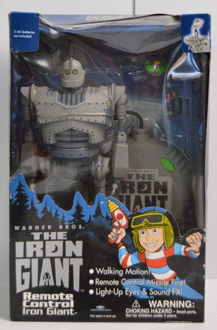WB The Iron Giant Remote Control Robot Toy Figure Walking Missile Fire Sound FX Cover
