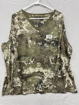 SHE Outdoor Womens T-Shirt Camo Size XXL Long Sleeve V Neck Pullover Hunting - Image 1 of 4