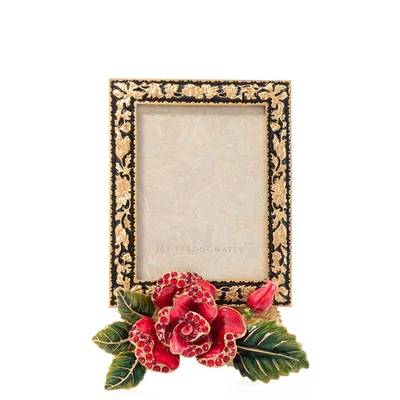 Jay Strongwater - 框架 - Kaylee Night Bloom Rose 3 x 4 英寸框架 - 珠宝 — 第 1/2 张图片