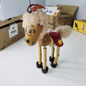 Marioneta de caballo de madera Pelham vintage - Imagen 1 de 4