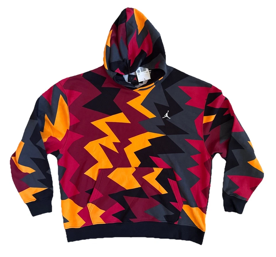 Jordan 7 Flight MVP AOP Hoodie Sweatshirt Men's 2XL FB7014-619 Nike