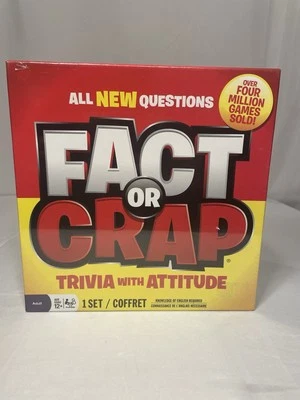 Fact Or Crap Truly Bizarre Trivia With Attitude Game by Spin Master New Sealed - Image 1 of 3