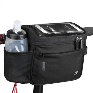Bike Handlebar Bag Waterproof Bicycle Basket Front Tube Storage Pouch Handbag - Picture 1 of 6
