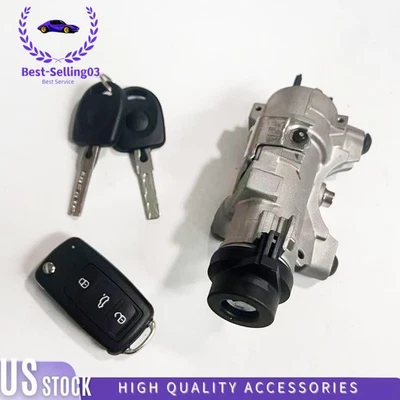 FOR AUDI 1998-2009 A4 QUATTRO IGNITION LOCK CYLINDER ASSEMBLY WITH KEY SHELLS - Image 1 of 4