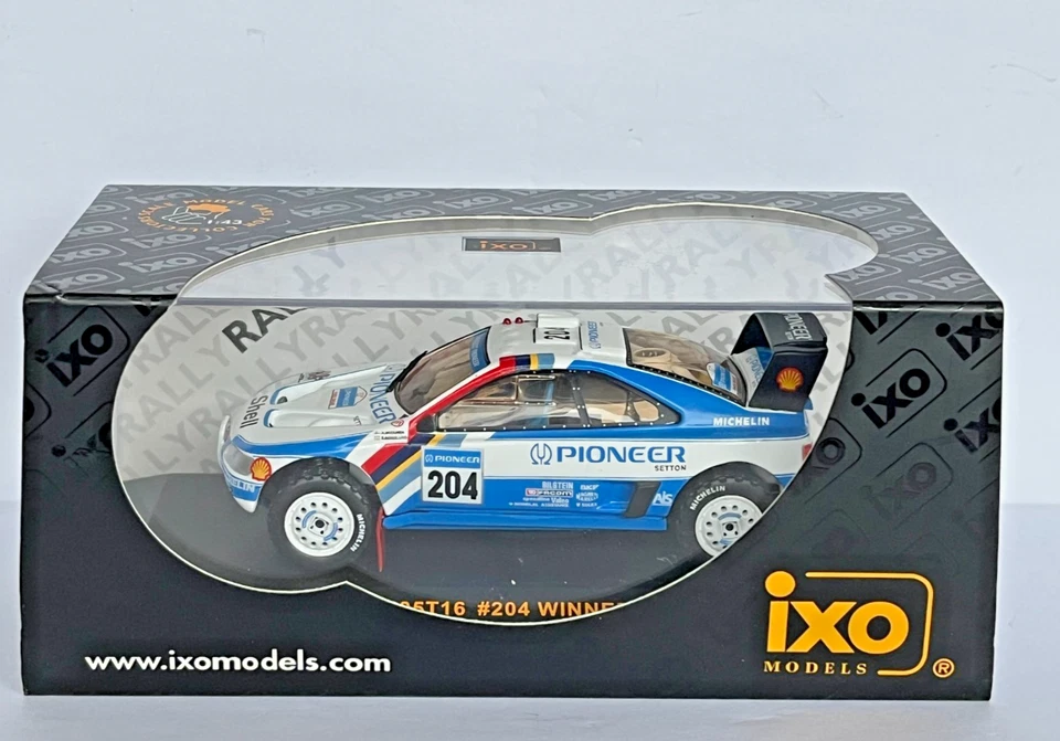 Auto Rallye Peugeot 405 T16 #204 Vincitore Dakar 1989 A.Vatanen 1/43 Ixo Modelli - Immagine 1 di 4