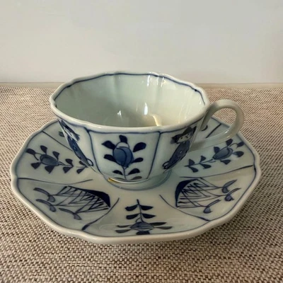 Shingama Aohana capa dividida cáscara de madera tazón de té y platillo taza de té y platillo Foto 1 de 4