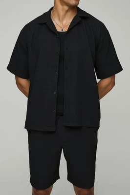 Boohoo человек новый с Ярлыками размер маленький черный рубашка на пуговицах Boohooman - Изображение 1 из 4