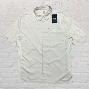 Camisa Under Armour Fish Pro Híbrida Tejida Manga Corta Botón Tostada Para Hombre’s Grande - Imagen 1 de 5