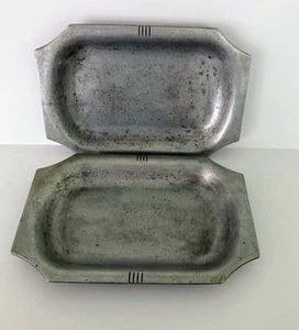 Lot of 2 Vintage B &'B Sizzlemaster Steak Platters Heavy Aluminum - Picture 1 of 5
