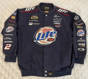 NASCAR Chase Authentics Drivers LIne Miller Lite Rusty Wallace Jacket Mens Large - Picture 1 of 9