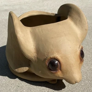 Vtg Anthony Freeman McFarlin Mouse Clay Planter Made in USA Model 410 - Picture 1 of 15