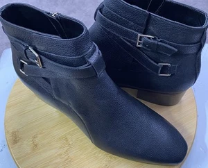 Talbots Black Pointed Ankle Boot Shoes Womens Sz11US Black Gen Leather NWOB - Picture 1 of 13