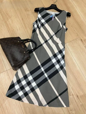 Burberry London Sleeveless Check Dress Size: 36 100% Cotton limited From JAPAN - Image 1 of 4