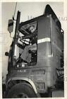 1979 Press Photo Frank Lawlor in cab of his tractor trailer in Maislin, New York