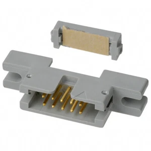 IDC connector male for flat 10 way with fixing holes - Picture 1 of 1