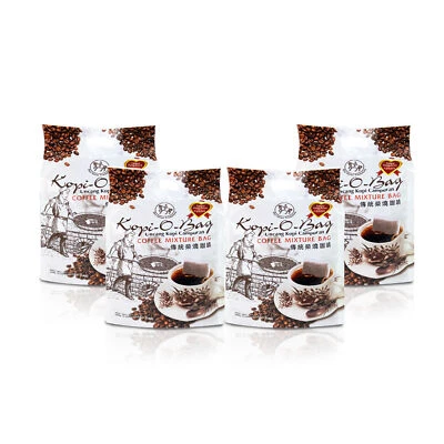 4x Nanyang Leña Tradicional Tostada Kopi O Café Negro Liberica Grano de Café Foto 1 de 4