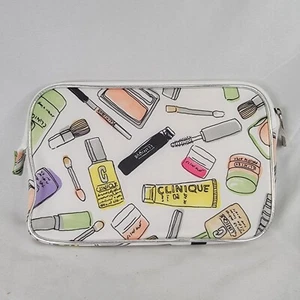 CLINIQUE Cosmetic Bag 5 x 9 x 2 inches Zippered Top Barely Used - Picture 1 of 4