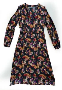 Raquel Allegra Floral Print Midi Length Dress Designer Size 1 - Picture 1 of 9