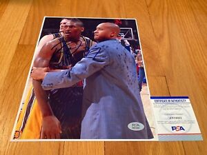 Ron Artest Metta World Peace Malice In The Palace Signed 8.5X11 Photo PSA RARE A