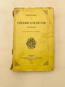 Défense de l'Église Gallicane - Bossuet - 1845 - Imagen 1 de 11