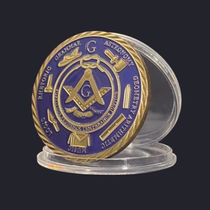 Moneta Sfida Commemorativa Una Confraternita Dell'Uomo Associazione Euro Massonica Sotto - Foto 1 di 8