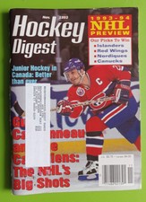 Hockey Digest November 1993 Guy Carbonneau Canadiens