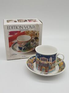 HUTSCHENREUTHER BONE CHINA EDITION VOYAGE LEONARD CARNAVAL CUP & SAUCER *BOXED
