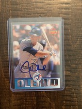 John Olerud Autograph 1994 Donruss Triple Play Card Toronto Blue Jays