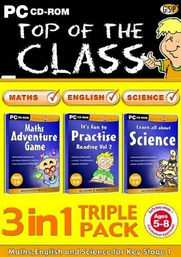 Top Of The Class 3 In 1 Triple Pack PC CD ROM GAMES - Image 1 of 1
