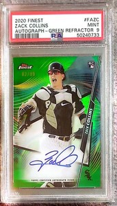 2020 Topps Finest Zack Collins Autographs Green Refractors Rc #Fazc SN 01/99 PSA