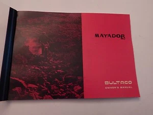 1965 1966 1967 BULTACO MATADOR 250 MK2 OWNERS MANUAL HAND BOOK RARE!!! - Bild 1 von 4