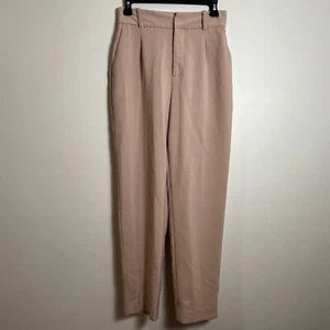 Zara Dusty Pink High Rise Trousers Size S Pleated Dress Pants Business Casual - Picture 1 of 5