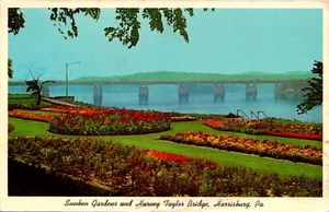 Postcard Harrisburg Pennsylvania Harvey Taylor Covered Bridge Vtg. Posted 1967 - Picture 1 of 2