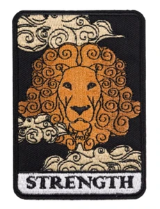 Tarjeta del Tarot León Fuerza Adivinación 3.6" Hierro En Parche - Imagen 1 de 2