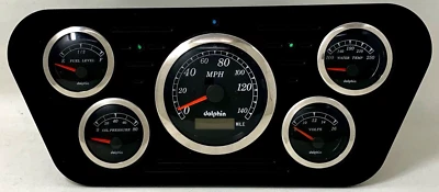 1953 1954 1955 Ford Truck 5 Gauge GPS Dash Cluster Set Insert - Image 1 of 4
