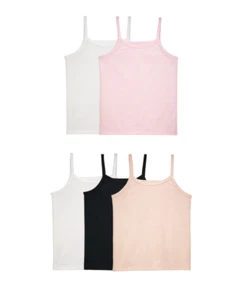 Fruit Of The Loom Girls Spin Cami Assorted 5 Pack - Picture 1 of 2