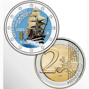 2 EURO ITALIA 2025 - TOUR MONDIALE DELLA NAVE SCUOLA AMERIGO VESPUCCI - COLORATO - Foto 1 di 1
